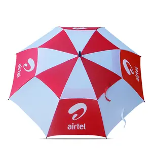 Подходит для детей с артистическим 30 дюймов airtel гольф зонтик волокна длинный прямой зонтик двойной слой гольф-зонтик с печатью логотипа