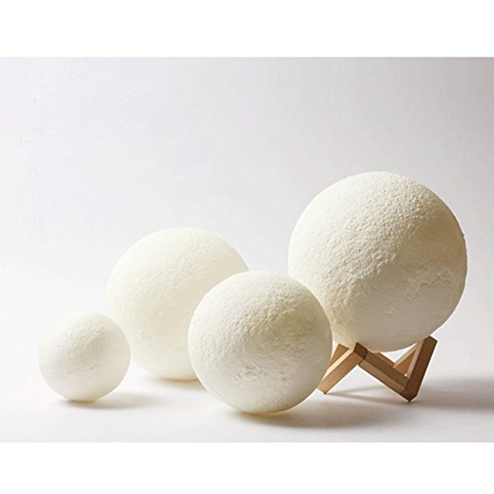 Sensor táctil LED lámpara Luna, recargable Stepless Dimmable LED 3D noche Luz