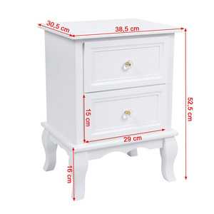 Bàn Cạnh Giường Ngủ Bằng Gỗ Cho Phòng Khách Với Hai Ngăn Kéo Bàn Cạnh Giường Sang Trọng - Product Image 2