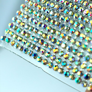 Calidad superior de Cristal AB Piedra Cristalina Del acoplamiento Del Rhinestone Rollo de Hoja de Diamante Strass Recorte - Product Image 1