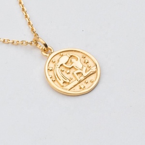 Pendentif signe du zodiaque porte-bonheur, horoscope personnalisé, collier en argent allemand pour femmes - Product Image 2