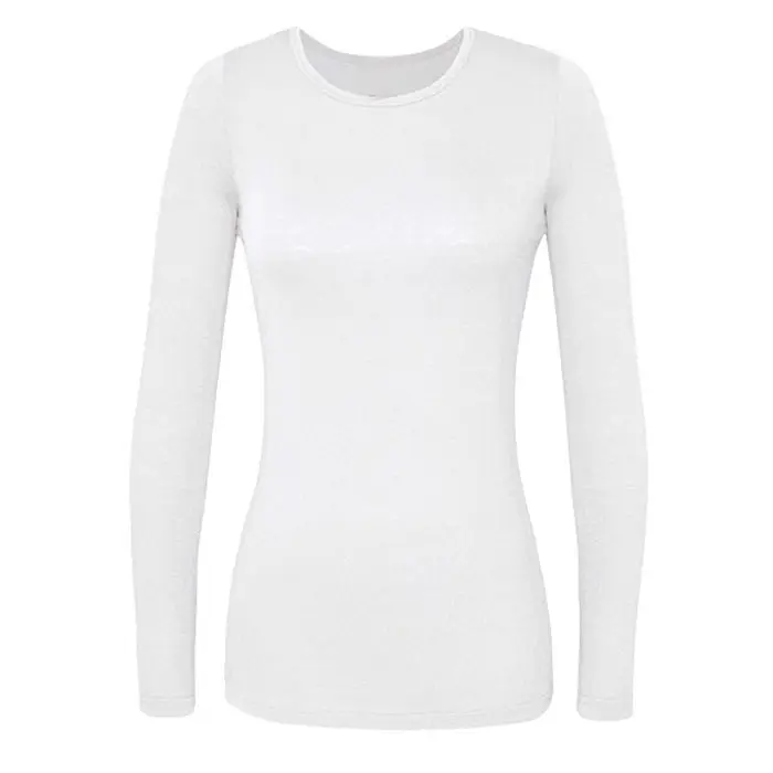 Langarmhemd für Frauen Unterwäsche Komfort T-Shirt Sport Cool Casual Fit Rundhals blusen Custom Shirts