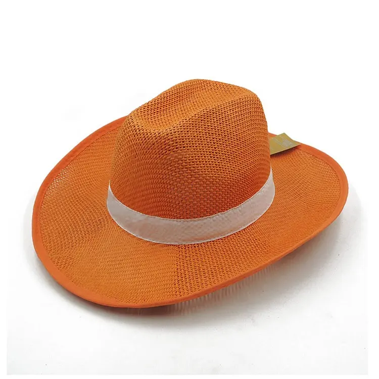 عادي الحريق crushable القبعة الحريق البرتقال قبعة رعاة البقر
