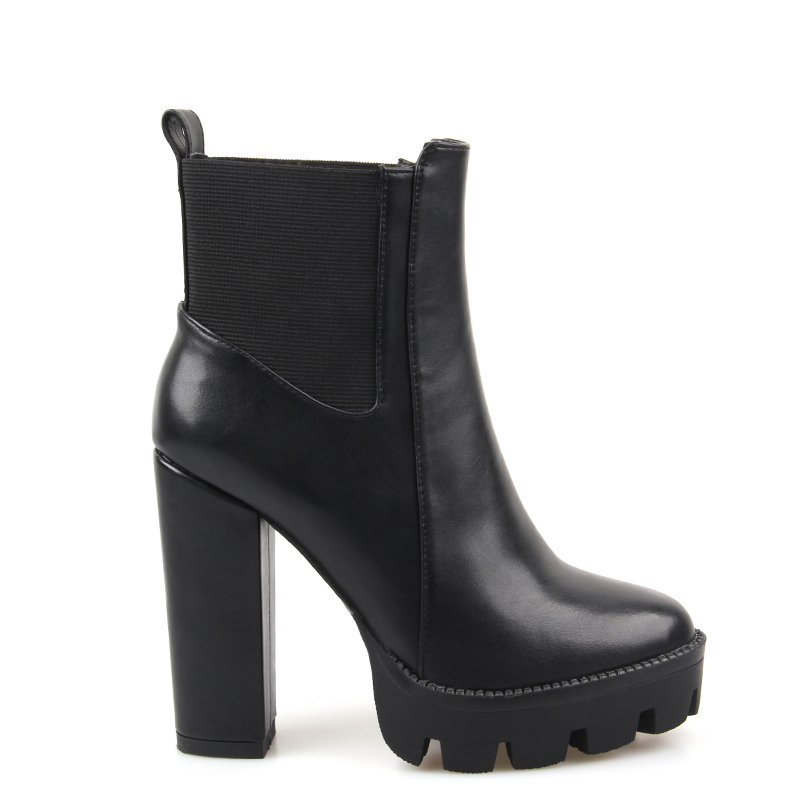 WETKISS/Новые дешевые женские ботильоны для зрелых женщин женские высокие сапоги; Женские модные ботинки «Челси» на толстой подошве на высоком каблуке; Женская обувь; Оптовая продажа