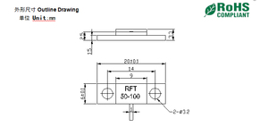 Chất lượng cao công suất cao thiết bị điện tử mặt bích gắn <span class=keywords><strong>50</strong></span> <span class=keywords><strong>ohm</strong></span> 100W điện trở nhiệt RF điện trở RF <span class=keywords><strong>thermistor</strong></span> - Product Image 6