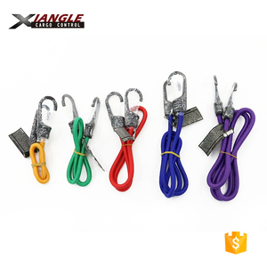 Wholesale Kekuatan Tinggi Bulat Bagasi Lateks Bungee Tali Elastis Pengencang Dasi Ke Bawah Tali dengan Kait untuk Sepeda