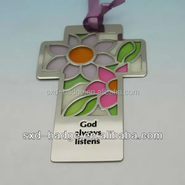 <span class=keywords><strong>ईसाई</strong></span> धर्म के लिए उपहार बुकमार्क गतिविधियों/पदोन्नति के लिए रिबन के साथ रंगीन धातु बुकमार्क
