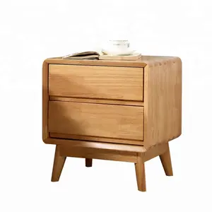 顶级品质 Scandinaivan 现代床头柜木桌床头柜 2 抽屉