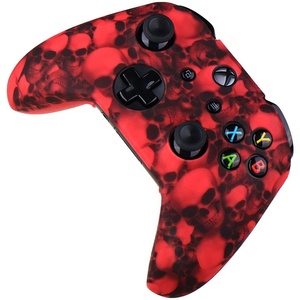 Camouflage transfert d'eau impression crâne Silicone couverture peau étui pour Microsoft Xbox <span class=keywords><strong>One</strong></span> <span class=keywords><strong>X</strong></span> & Xbox <span class=keywords><strong>One</strong></span> S contrôleur étui en silicone - Product Image 4