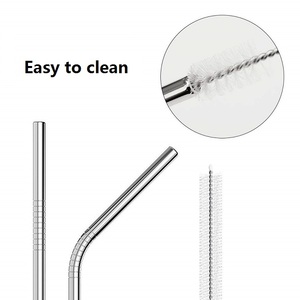 <strong>Reusable</strong> Colorful Metal <strong>Straws</strong> Stainless Steel 6mm Eco Friendly <strong>Straws</strong> With Customized Logo - Product Image 4