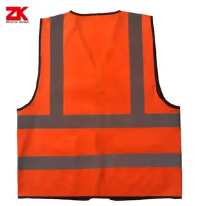 EN 20471 security guard vest Hi-vis fluorescent cloth with logo