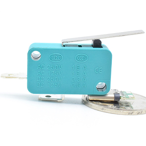 Microinterruttore Toneluck 16A 250V, Interruttore di Fine Corsa a 2 Pin Blu Momentaneo SH2-2 con Leva - Product Image 2