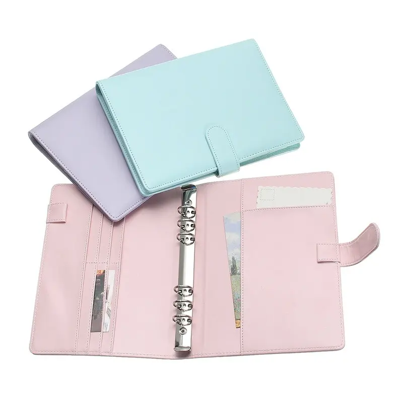 Wholesale variety colors A5 planner binder with file pockets