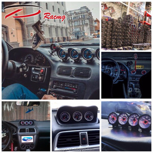 52mm D-BL dijital Intercooler alüminyum emme havası sıcaklık sensörü ile mavi LED kiti emme otomatik yarış ölçer