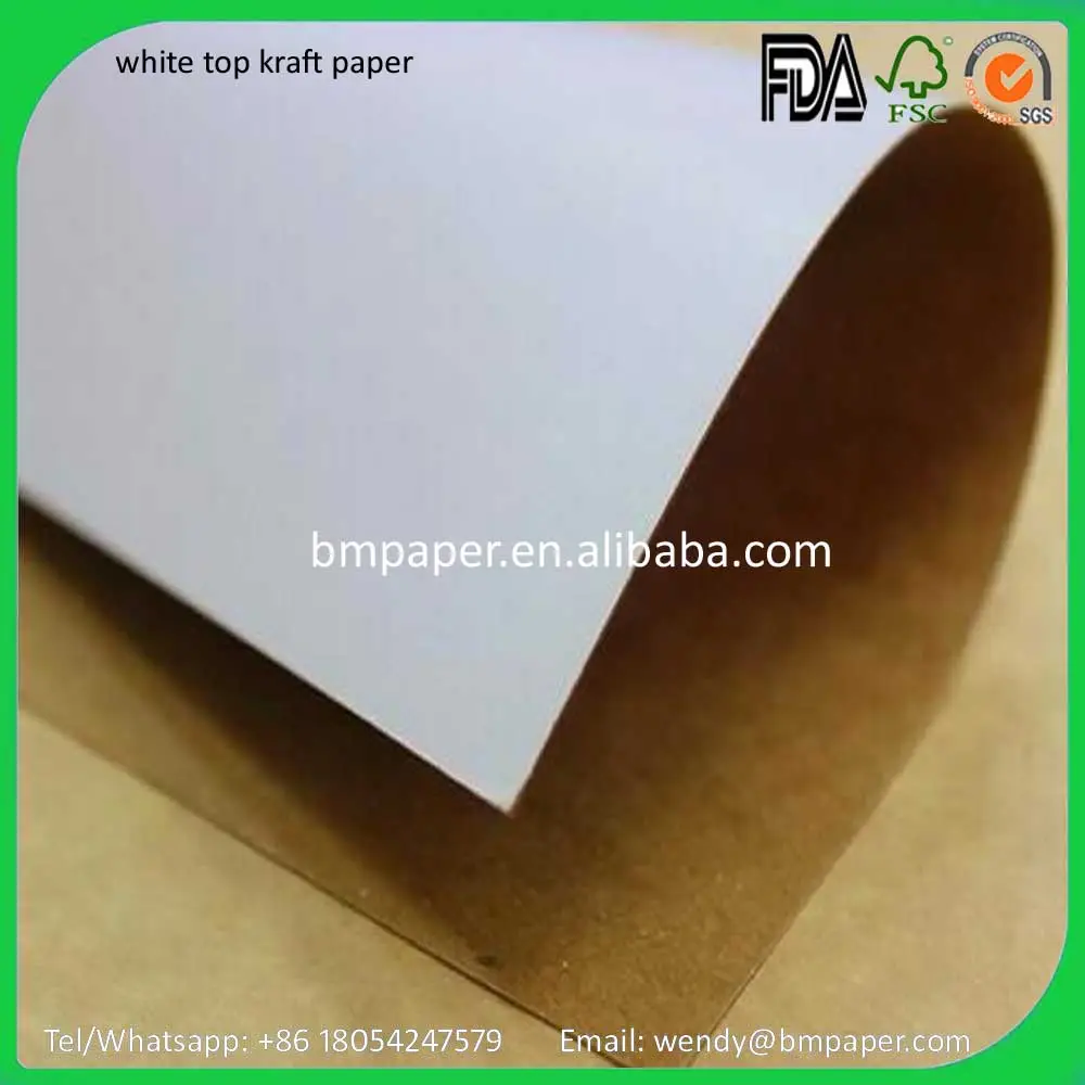 126gsm,140gsm,170gsm,200gsm, White top Coated and Uncoated Liner Paper, White Test LIner Paper