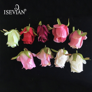 Têtes de roses artificielles en soie blanches, grandes, <span class=keywords><strong>pas</strong></span> chères, en gros, directement de l'usine - Product Image 6