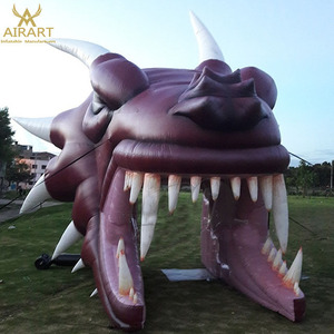 Khổng lồ Tùy chỉnh công viên chủ đề <span class=keywords><strong>Inflatable</strong></span> Rồng Đầu đường hầm cho quảng cáo - Product Image 1