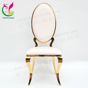 Ghế Đám Cưới Thiết Kế HC-SS52 Bằng Thép Không Gỉ Bàn Ăn Màu Bạc Thùng Carton Màu Trắng Lưng Hình Bầu Dục Mới Đồ Nội Thất Phòng Ăn Hiện Đại Nomad - Product Image 3