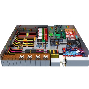 Lớn Thương Mại Trẻ Em Người Lớn Trong Nhà Trampoline Công Viên Cho Bán Với Bọt Pit Ninja Tất Nhiên - Product Image 6