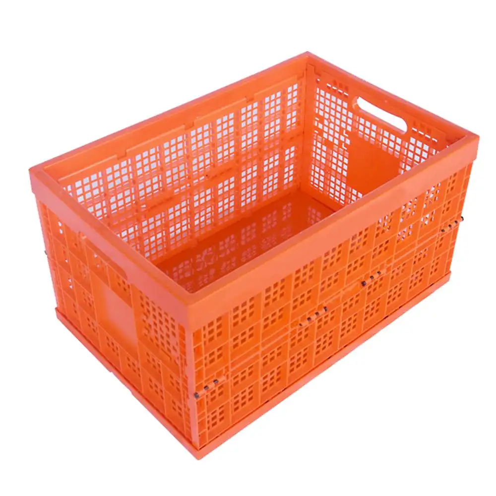 plastic handle vegetables collapsible vegetable storage crates hamper basket bins for sale