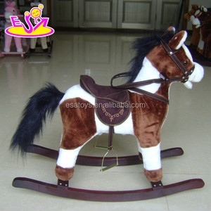 Toptan ucuz ahşap bebek sallanan at W16D064 - Product Image 2