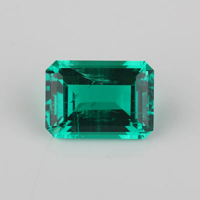Atacado 7*9mm Octagon Synthetic Emerald Cut Verde Esmeralda Colombiana de Pedra Preço