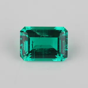 Groothandel 7*9 Mm Achthoek Emerald Cut Green Synthetische Colombiaanse Emerald Stone Prijs