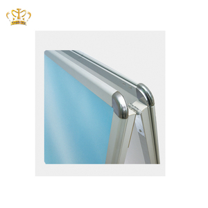 A1 Kích thước nhôm Snap khó<span class=keywords><strong>a</strong></span> khung một bảng đứng hai mặt sàn hiển thị sơn tĩnh điện kết thúc hình vuông áp phích hiển thị đứng - Product Image 3