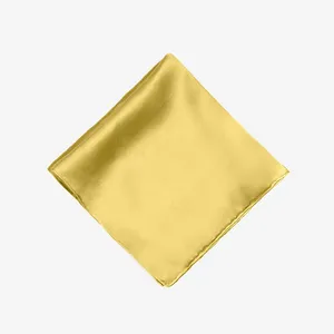 Einfarbig Gold Satin Taschentuch Seide Einst eck tücher Großhandel Männer Taschentuch SPS005