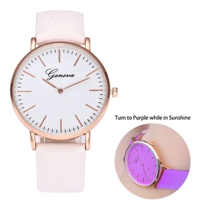 Sole Orologi Cambiamento di Colore Della Luce Solare Bianco Quarzo di Modo Delle Donne Orologio Da Polso Vintage Termocromia Temperatura Scolorire Orologi - Product Image 4