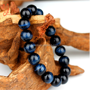 <span class=keywords><strong>Bracelet</strong></span> extensible en pierre naturelle œil de tigre <span class=keywords><strong>bleu</strong></span>, pierre de confiance, cristal de guérison, <span class=keywords><strong>bracelet</strong></span> perlé élastique avec carte d'information, unisexe - Product Image 6