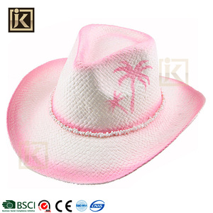 Papel normal hecho patern JAKIJAYI verano paja sombrero de vaquero de ala ancha de encargo mexicano - Product Image 2