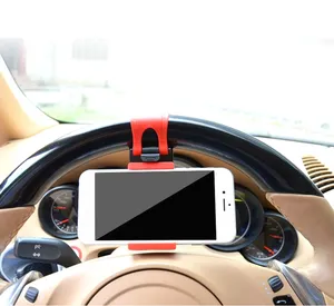 Mobil Magnetic Roda Kemudi Mobile Phone Holder untuk Mobil Universal Smart Ponsel Pemegang untuk Iphone 5 5S Se 6 7