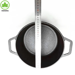 Four hollandais en fonte Grande et lourde marmite à paroi épaisse <span class=keywords><strong>Casserole</strong></span> en fonte pré-assaisonnée - Product Image 3
