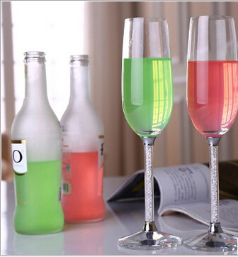 Champagne Flute Transparent Glass With Stem Lead Free Champagne Goblet Wine Glasses