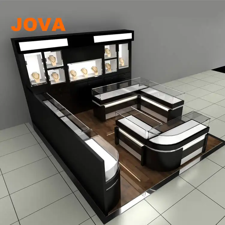 JOVA High-end custom jewellery shop commercial furniture jewelry kiosk mall for jewelry