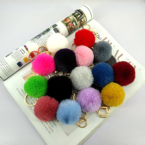 Yongze Yiwu clave diseñador bola muñeca pavimenta piel llavero promocional encantos - Product Image 3