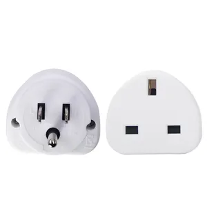 UK to USA Plug Adapter Converts 3 pin British Plug to 3 Prong Grounded BS8546