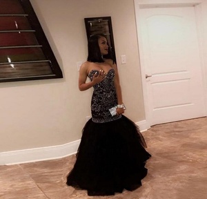 Robe de soirée <span class=keywords><strong>sexy</strong></span> en cristal en forme de cœur de Dubaï pour grande fille - Product Image 1