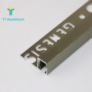 Sáng Bóng Bằng Đồng Hợp Kim Nhôm Vuông Cạnh <span class=keywords><strong>Tile</strong></span> <span class=keywords><strong>Trim</strong></span> Đối Với Trang Trí Góc Bên Ngoài - Product Image 1