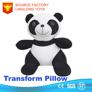 Cadeau promotionnel réchauffer jeter oreiller décoratif en peluche siestes taie d'oreiller en peluche Panda jouet variante cou méditation oreiller - Product Image 3