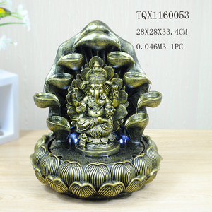 Deus Hindu ganesh estátua de resina fonte de água para a decoração interior - Product Image 4
