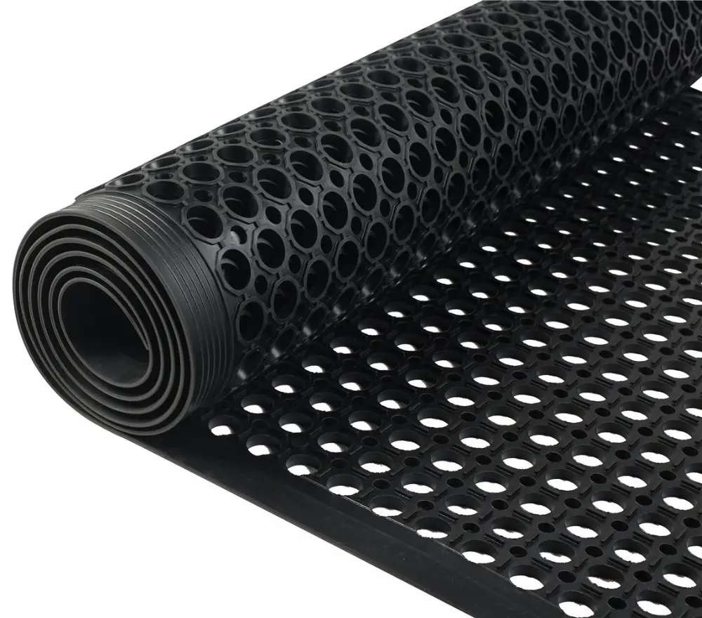 anti fatigue restaurant perforated rubber floor mats with holes drainage rubber kitchen mat available for workstation/wet areas