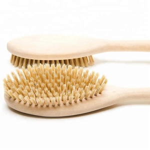 <span class=keywords><strong>Brosse</strong></span> de massage corporelle exfoliante <span class=keywords><strong>anti</strong></span>-<span class=keywords><strong>cellulite</strong></span> à poils longs en <span class=keywords><strong>bois</strong></span> et en poils naturels - Product Image 2