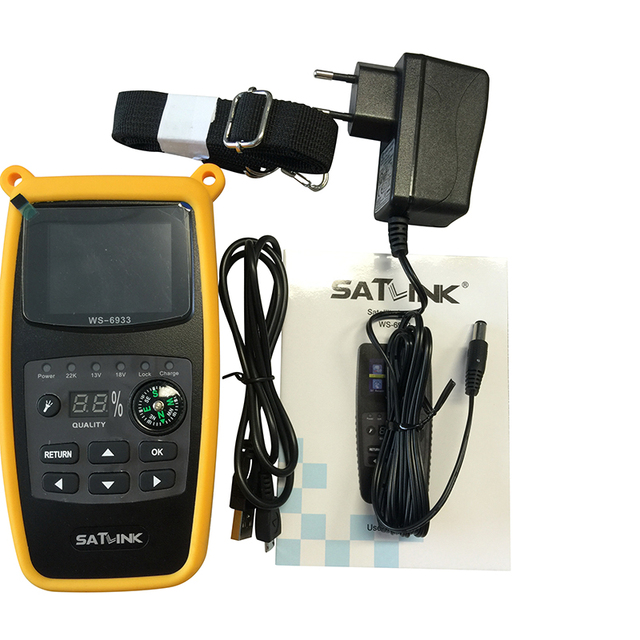 No Custom Duty, SATlink WS 6933 HD Digital Satellite Finder Meter Ws-6933 3.5" DVB-S & DVB-S2 Signal Finder
