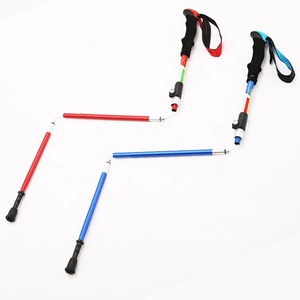 Bâtons <span class=keywords><strong>de</strong></span> Trekking Alpenstock portables en aluminium antichocs, bâton <span class=keywords><strong>de</strong></span> marche d'escalade en montagne, 5 sections, 7075 - Product Image 2