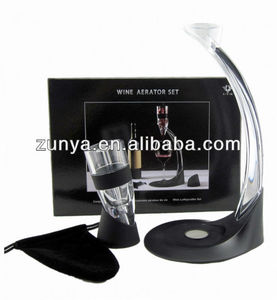Brevetée 3- étapes. aérateur <span class=keywords><strong>de</strong></span> vin avec la <span class=keywords><strong>tour</strong></span>, multi- scène, magie. carafe ensemble - Product Image 2