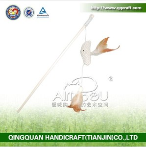 New Wood Design Rod <span class=keywords><strong>cat</strong></span> toy wand/<span class=keywords><strong>cat</strong></span> toy fish/dance <span class=keywords><strong>Cat</strong></span> Toy - Product Image 3