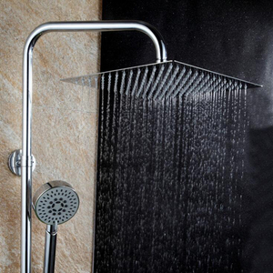 12 pollici di Grandi Dimensioni In Acciaio <span class=keywords><strong>Inox</strong></span> Piazza Soffione Ad Alta Pressione con Finitura Cromata Ultra Sottile <span class=keywords><strong>Doccia</strong></span> a Cascata testa SH-12 - Product Image 3