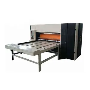 Popular in Europe roller to roller flute corrugated cardboard die-cutting machine making rigid foldable packaging carton boxes